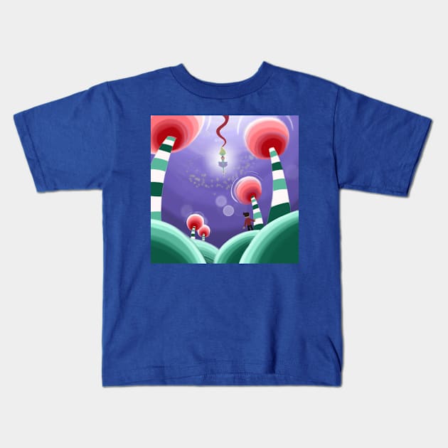 Surreal Scenery Kids T-Shirt by Fishonastick